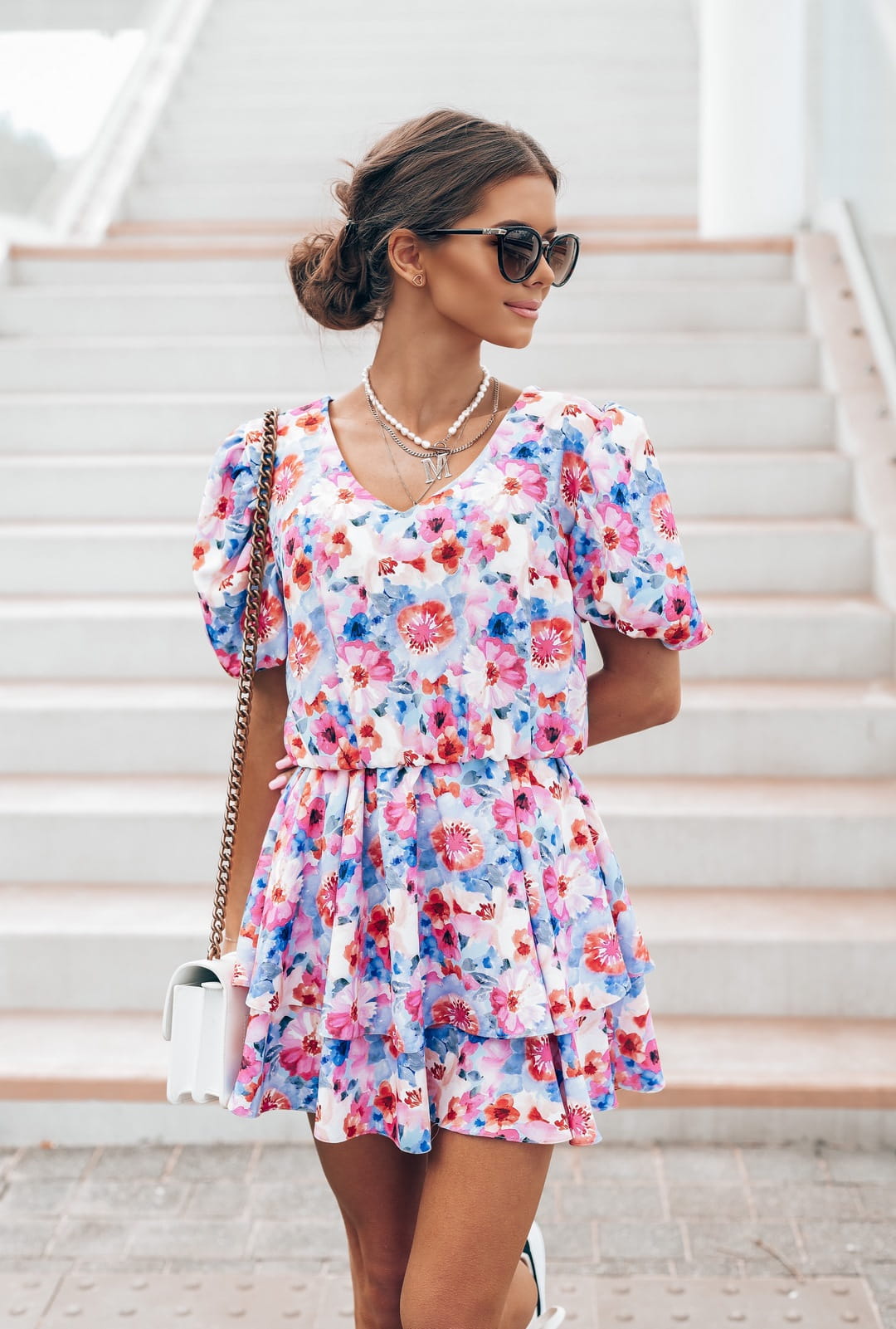 Sukienka Blanca multi flowers - Rozmiar: UNI