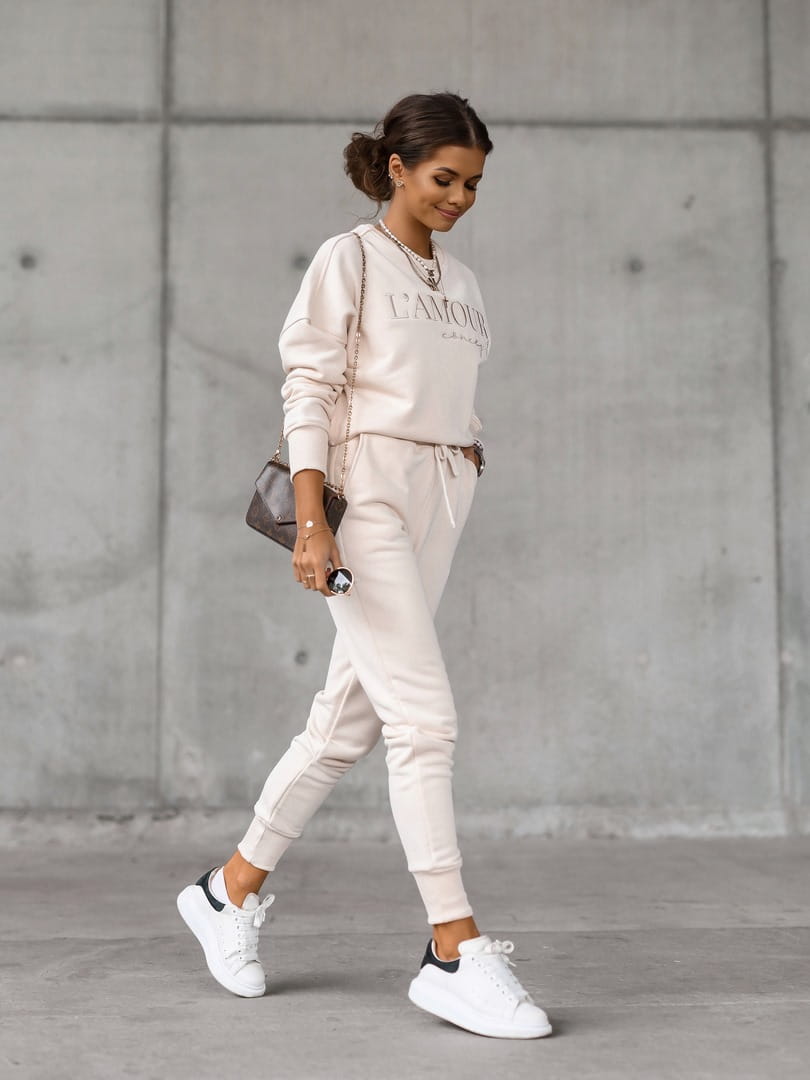 Komplet dresowy Milan cream - Rozmiar: M