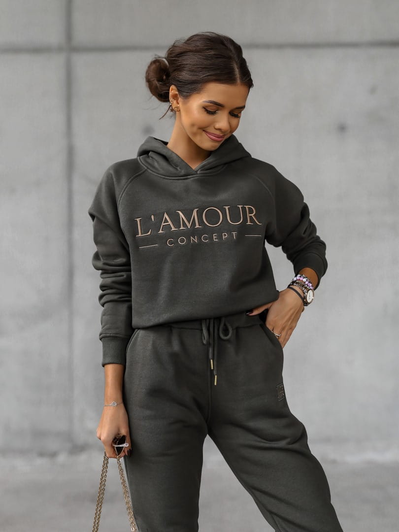 Komplet dresowy Holly khaki - Rozmiar: S