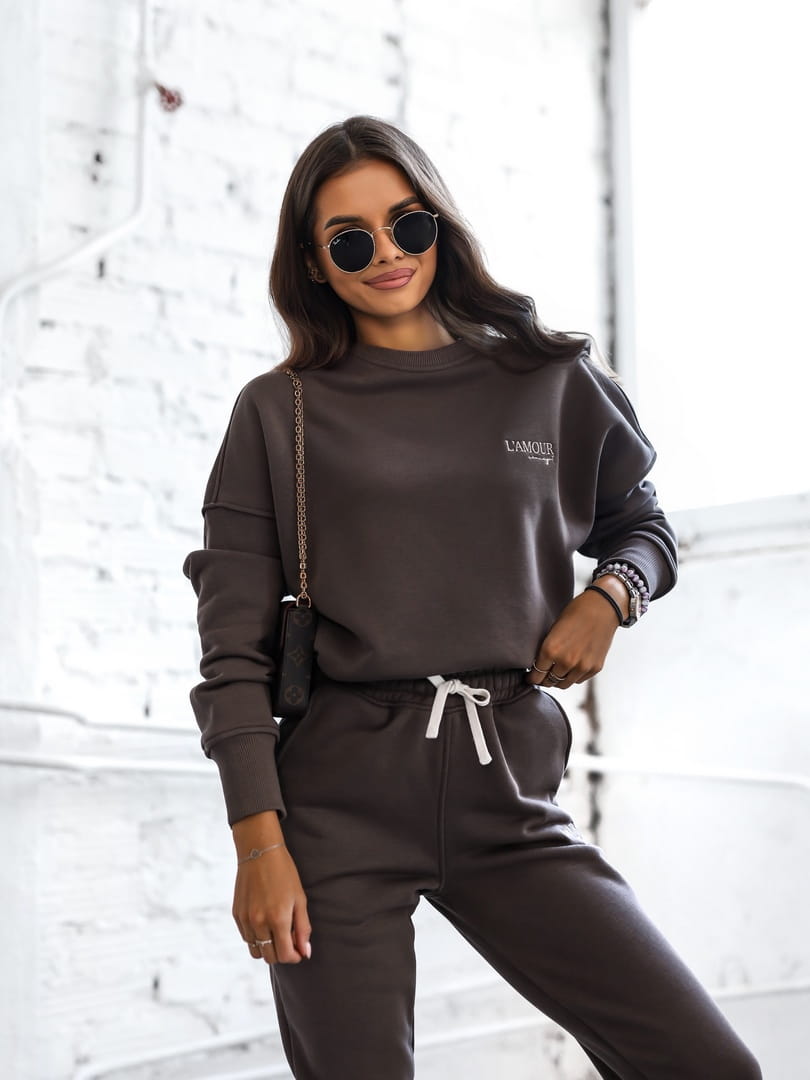 Komplet dresowy Bianco chocolate - Rozmiar: XS