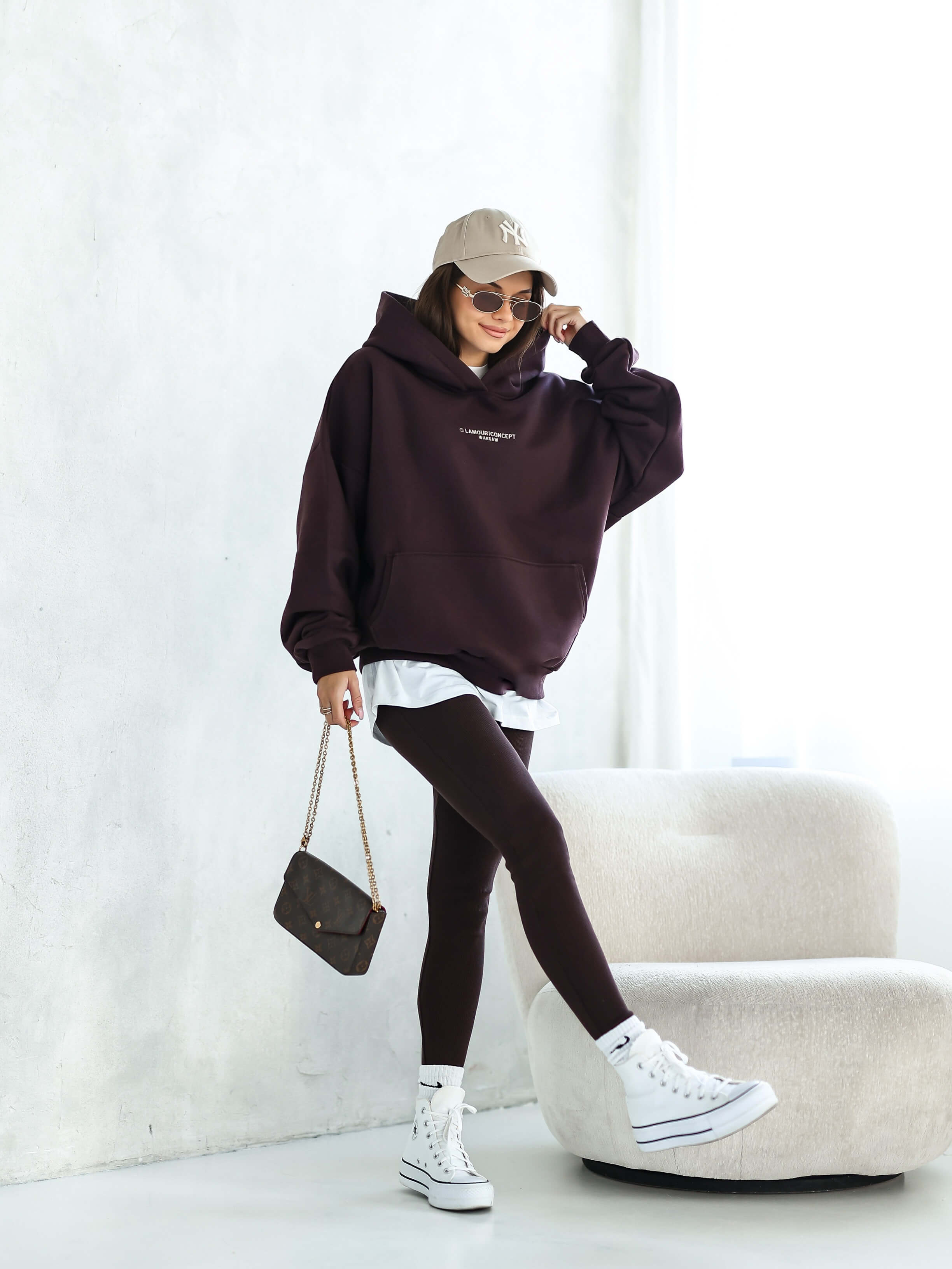 Komplet z leginsami Casual chocolate