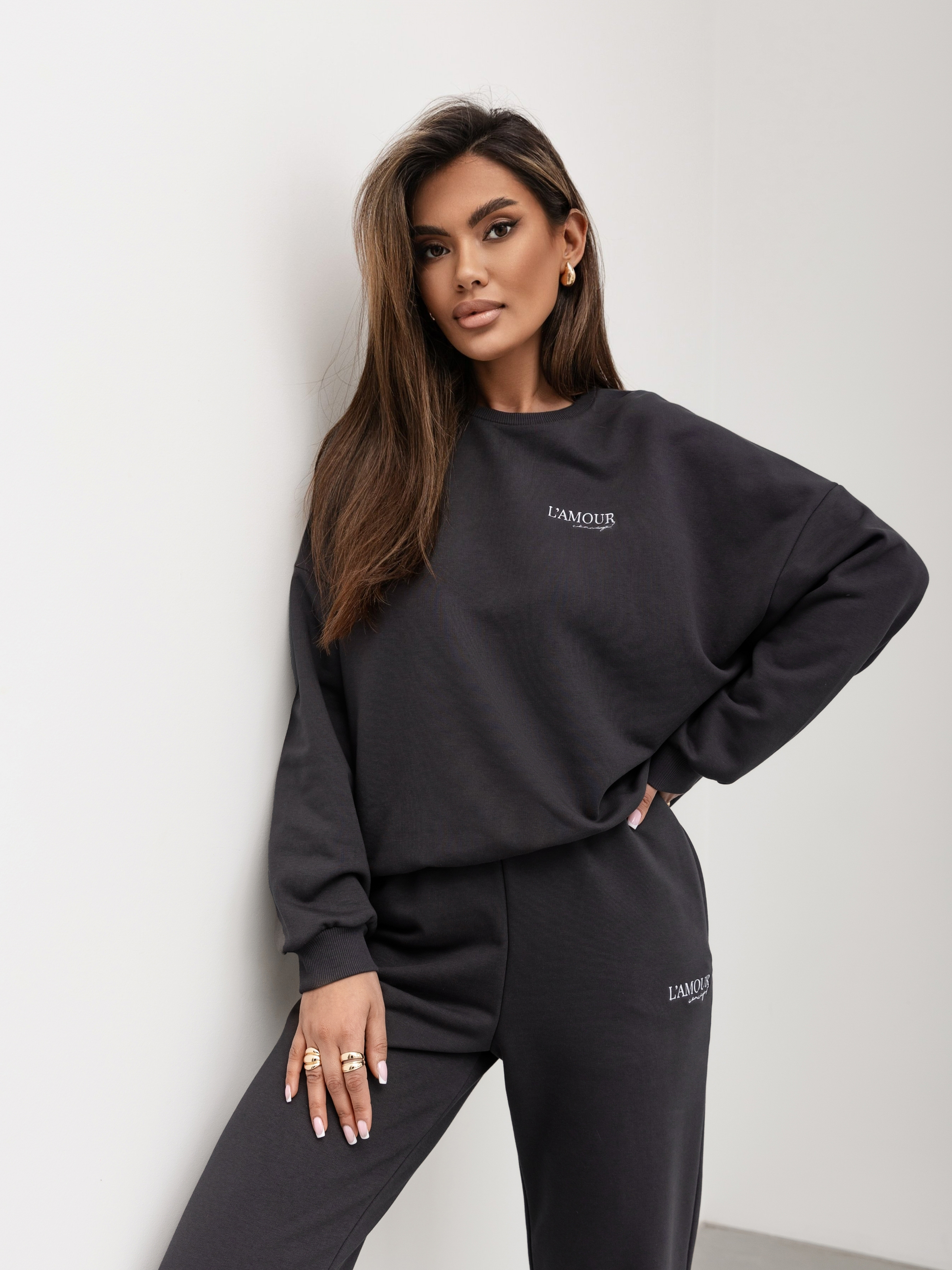 Komplet dresowy New Look grafit - Rozmiar: XS