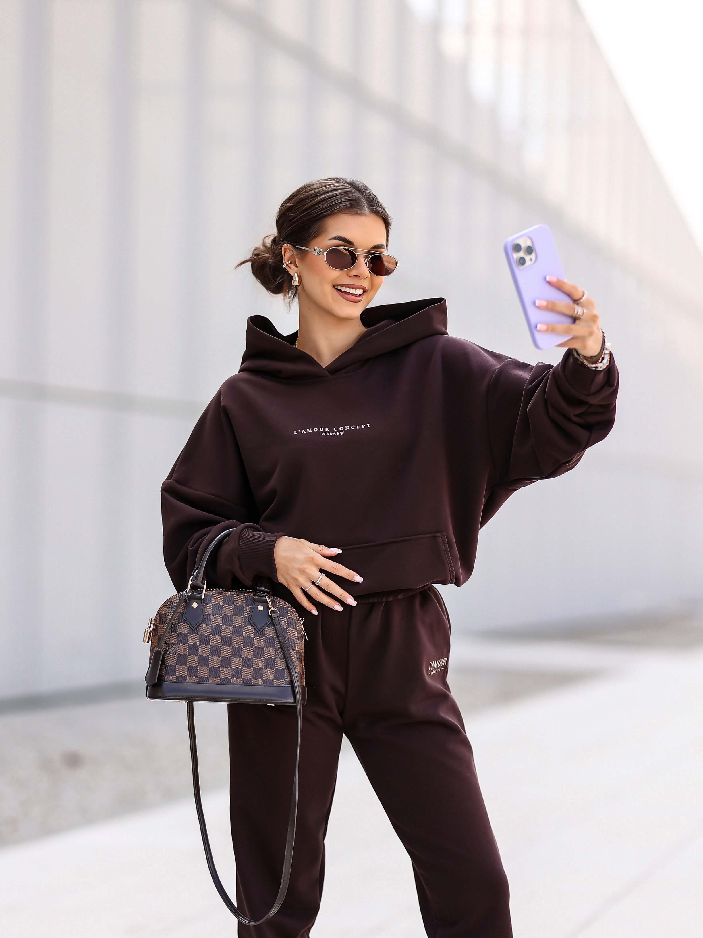 Komplet dresowy Casual chocolate - Rozmiar: XS