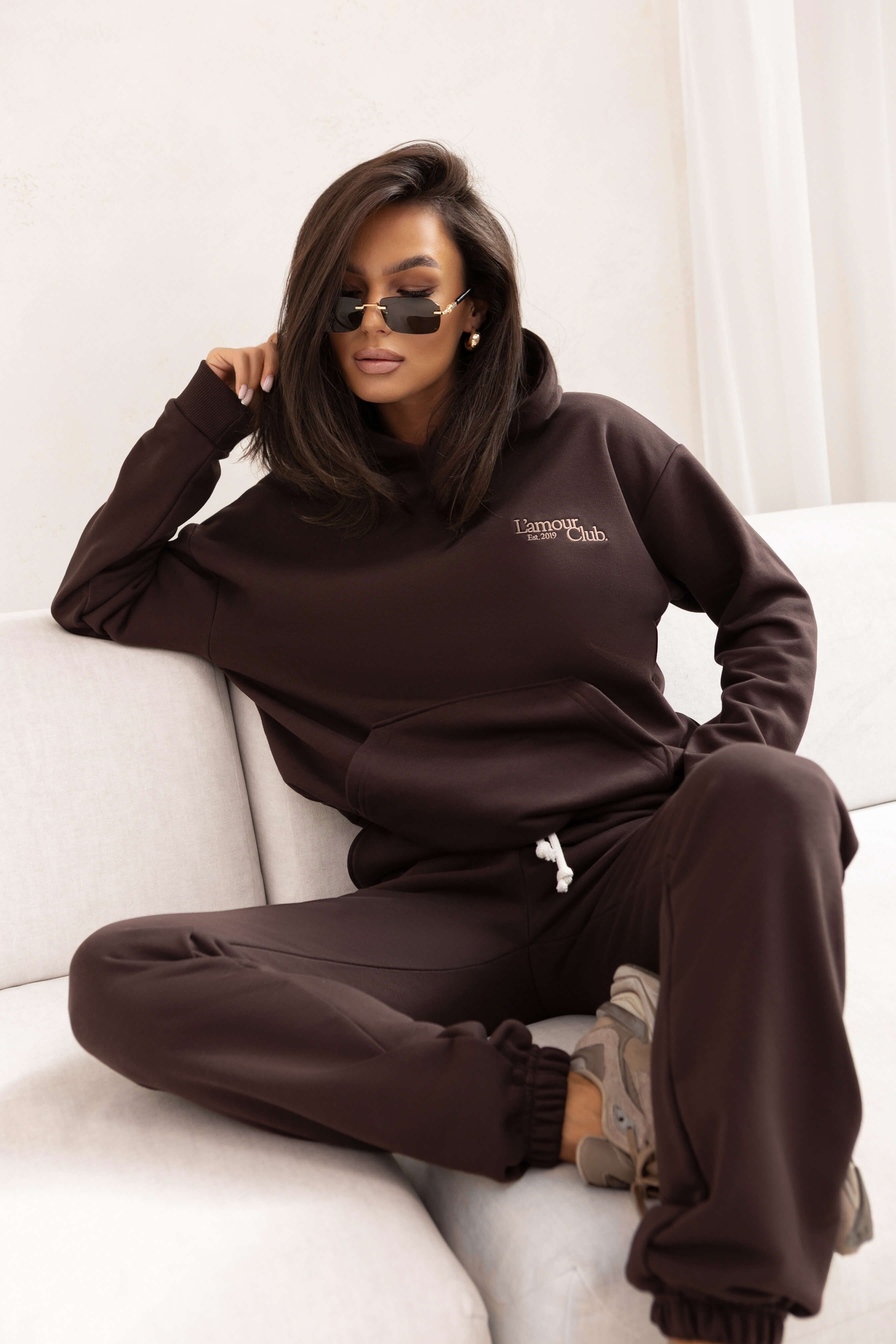 Komplet dresowy Calm Energy chocolate - Rozmiar: XS