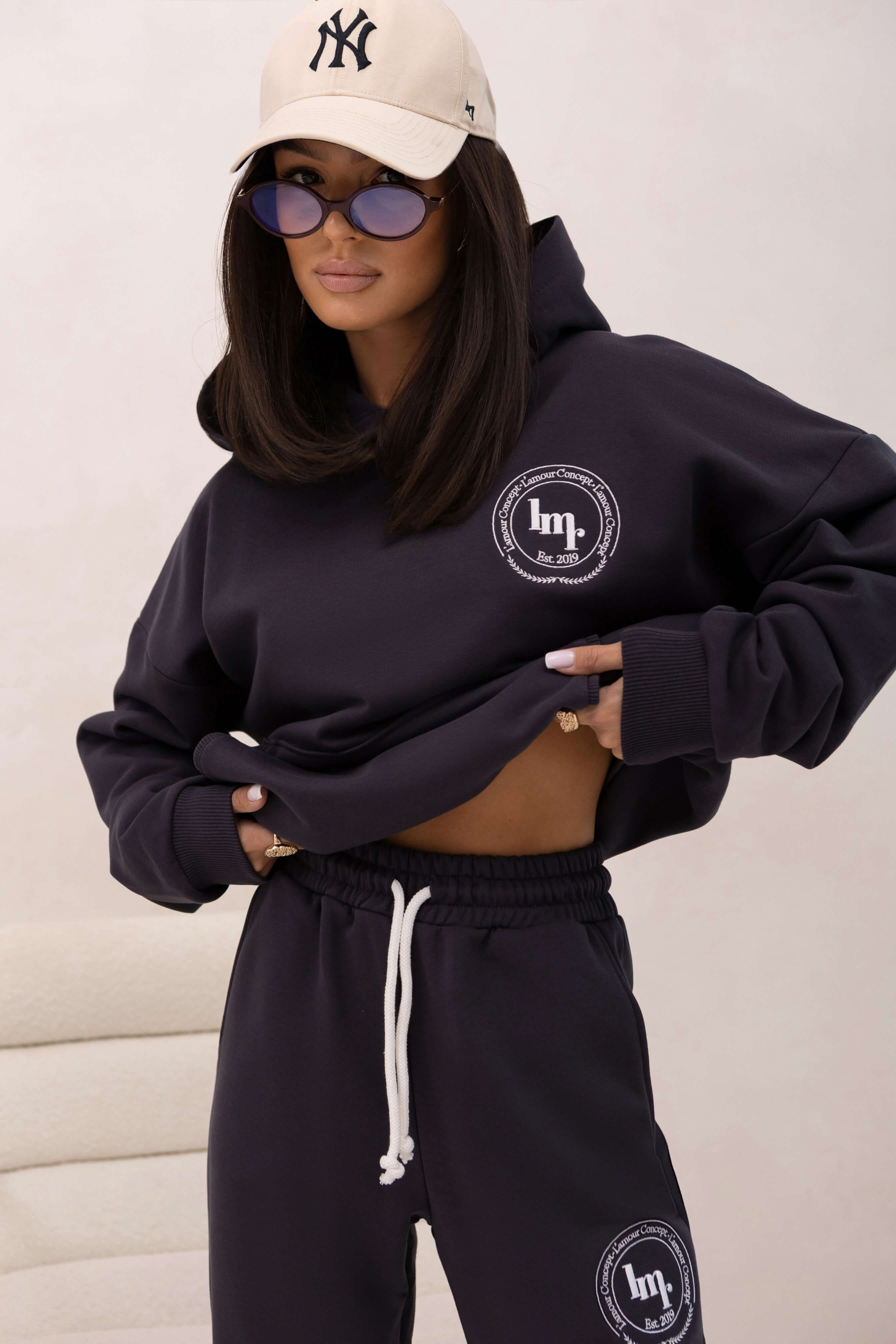 Komplet dresowy Chill Flow grafit - Rozmiar: XS