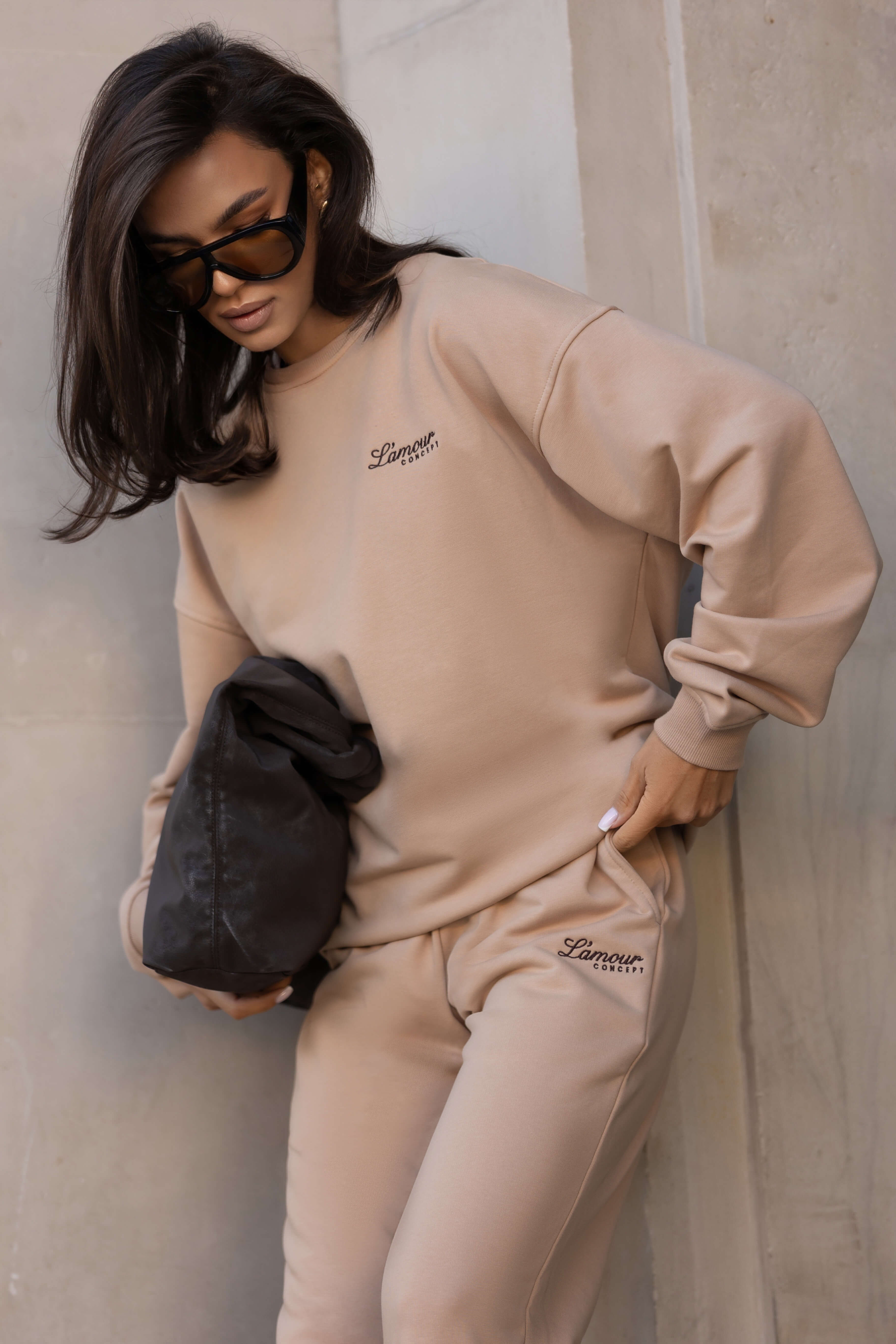 Komplet dresowy Pure Comfort camel - Rozmiar: XS