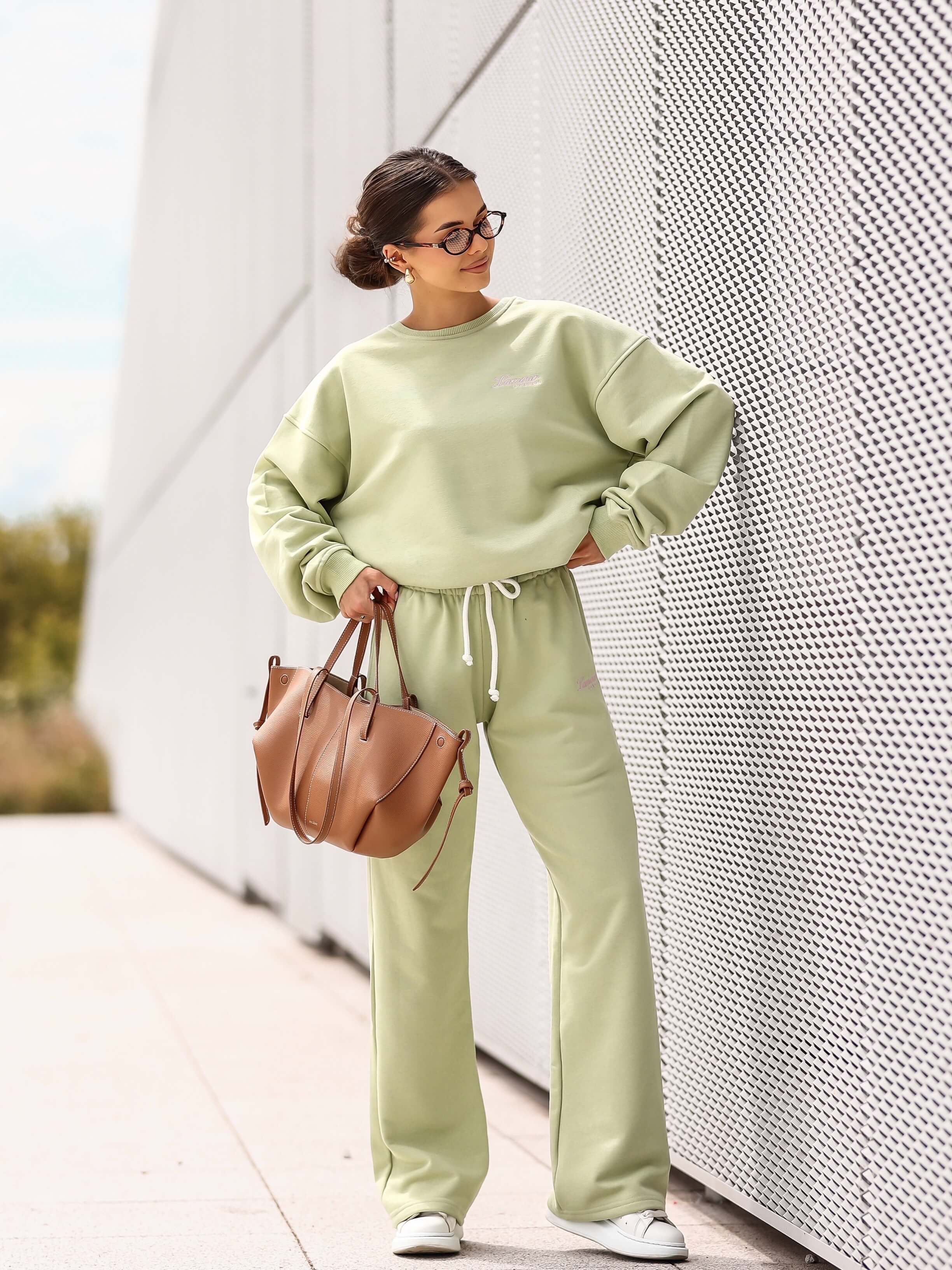 Komplet dresowy Pure comfort matcha - Rozmiar: XS